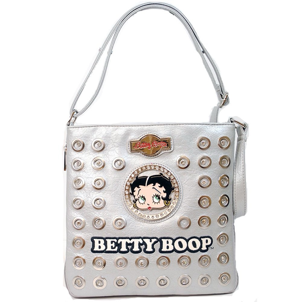Betty Boop Silver Studded Shoulder Bag